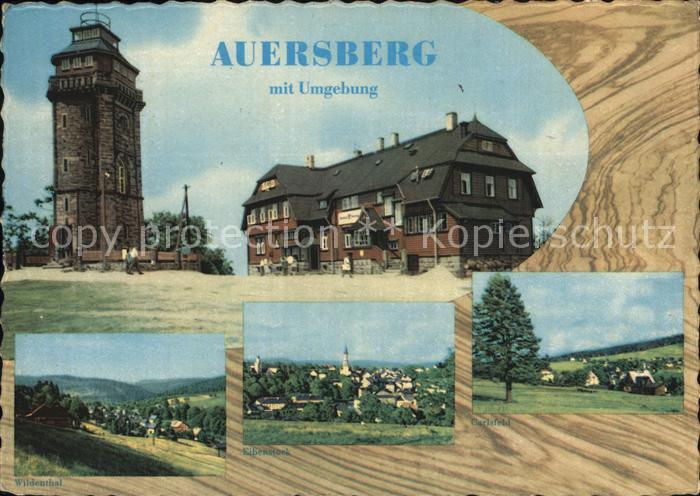Auersberg Wildenthal Auersberg Turm und Haus Panorama