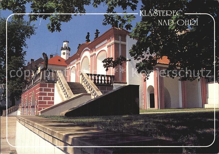 Klasterec nad Ohri Salla Terena mit J Brokoff Plastik im Schlosspark