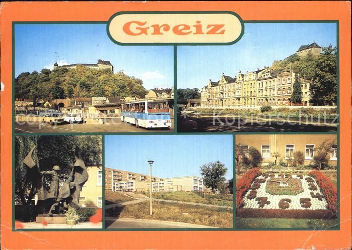 Greiz Thueringen Busbahnhof Elstersteig Denkmal der Befreiung vom Faschismus Neu