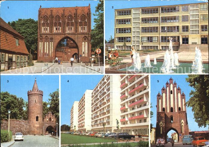 Neubrandenburg Stargarder Tor Oberschule Fangelturm Leninstrasse Neues Tor