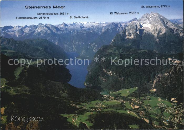 Koenigssee Gebirgspanorama Steinernes Meer Watzmann Berchtesgadener Alpen Fliege