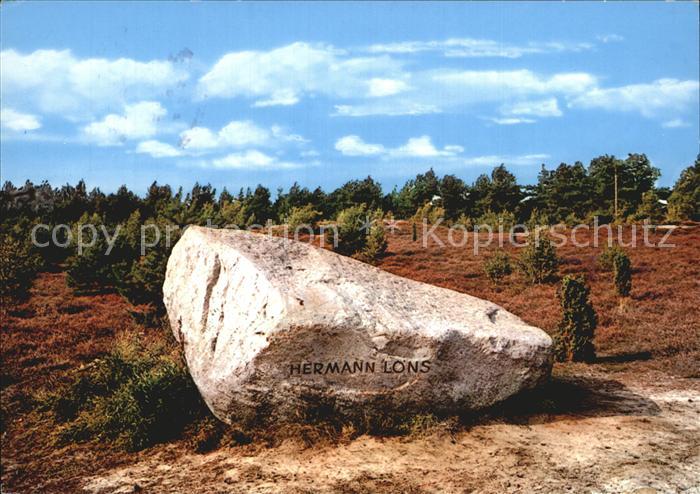 Bad Bevensen Grantfindling Gedenkstein Hermann Loens Buenstorfer Heide