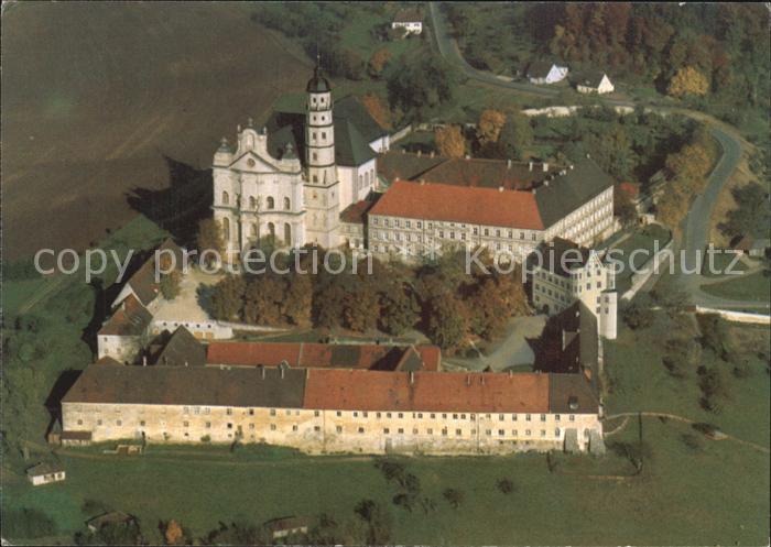 Neresheim Abtei Kirche Kloster Fliegeraufnahme