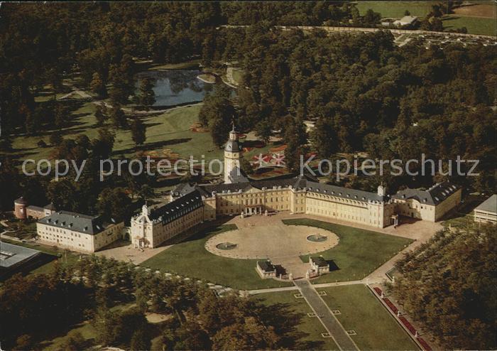 Karlsruhe Baden Schloss Fliegeraufnahme