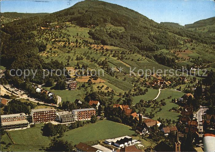 Sasbachwalden Kurkliniken Dr Wagner Schwarzwald Fliegeraufnahme