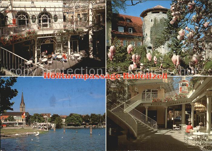 Radolfzell Bodensee Hoellturmpassage Cafe Uferpartie am See Baumbluete