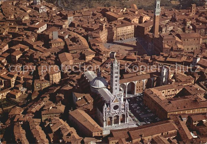 Siena Dom Piazza Il Campo Fliegeraufnahme