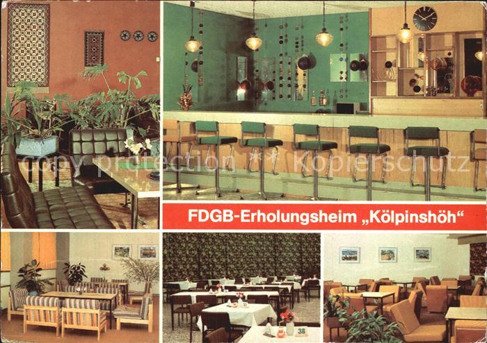 Loddin FDGB Erholungsheim Koelpinshoeh Bar Empfangshalle Speisesaal Klubraum