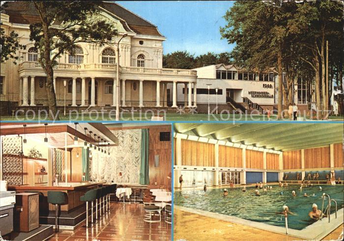 Kuehlungsborn Ostseebad Meerwasserschwimmhalle des FDGB