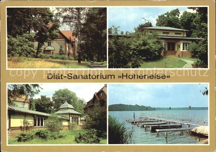 Rheinsberg Diaet Sanatorium Hohenelse Wandelgang Bootssteg Rheinsberger See