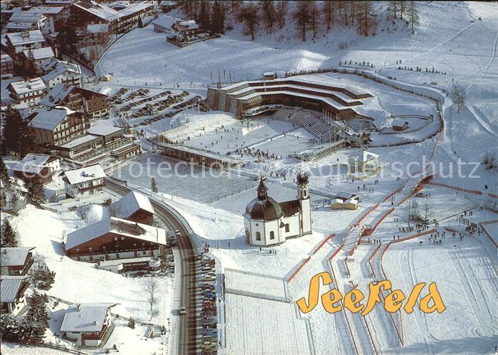 Seefeld Tirol Olympia Sport und Kongresszentrum Fliegeraufnahme