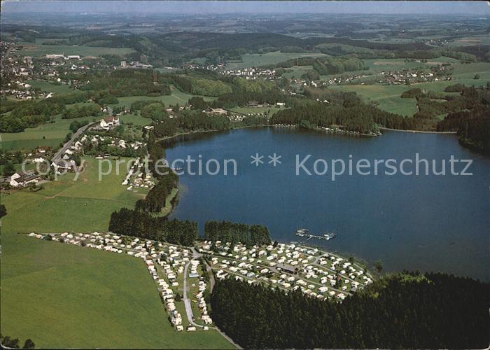 Marienheide Brucher Talsperre Stausee Campingplatz Fliegeraufnahme