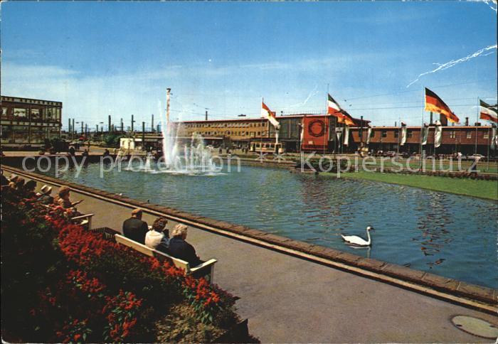 DORTMUND  CITY Bahnhofsvorplatz Fontaene Wasserspiele Schwan
