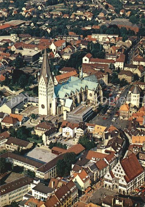 Paderborn Kaiserpfalz Dom Gaukirche Rathaus Fliegeraufnahme
