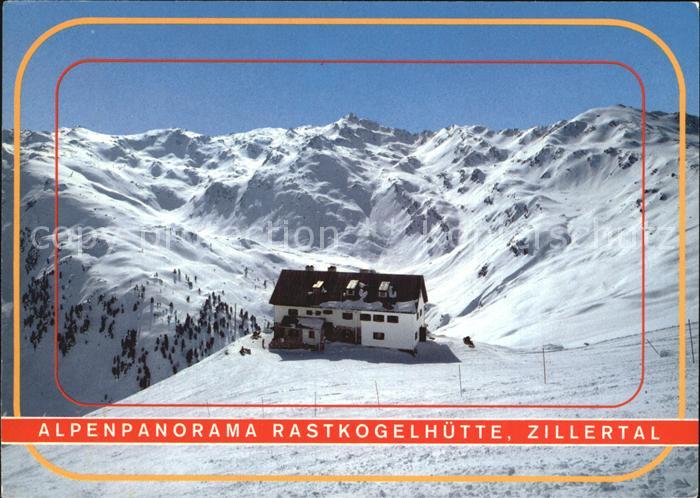 Mayrhofen Zillertal Rastkogelhuette im Sidantal Winterpanorama Zillertaler Alpen