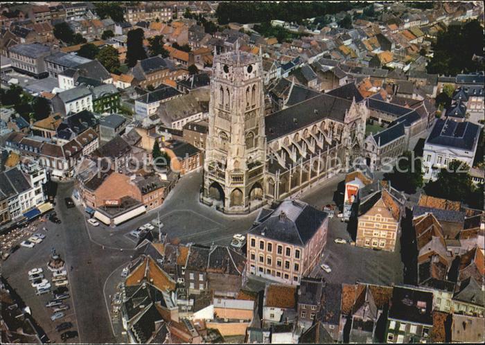 Tongeren OLV Baseliek en Grotemarkt Liebfrauenbasilika Fliegeraufnahme