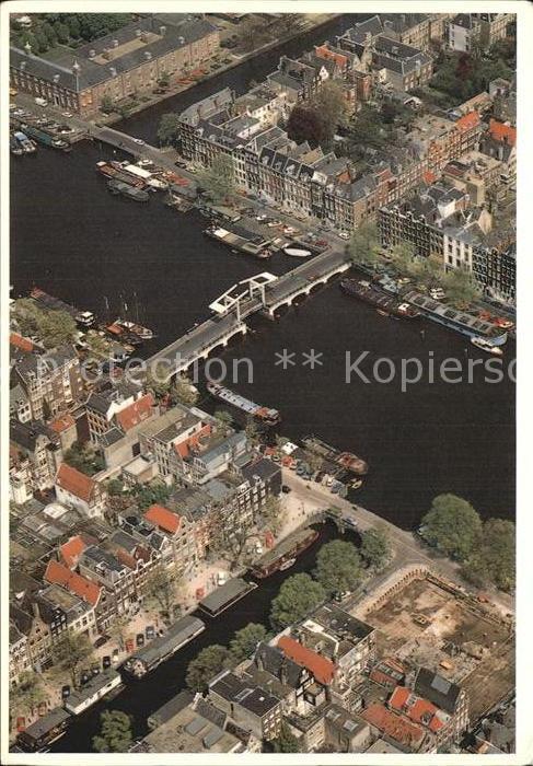 Amsterdam Niederlande Magere Brug Bruecke Fliegeraufnahme
