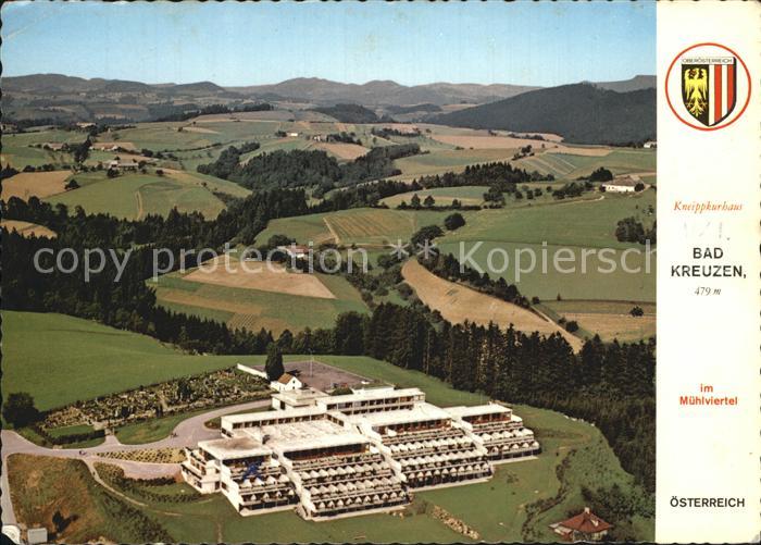 Bad Kreuzen Kneippkurhaus Erholungsort im Muehlviertel Fliegeraufnahme
