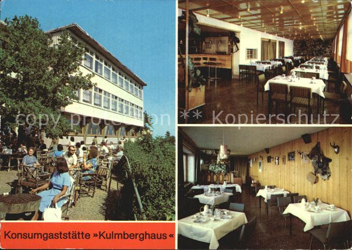 Saalfeld Saale Konsumgaststaette Kulmberghaus Bar Jaegerstube Terrasse