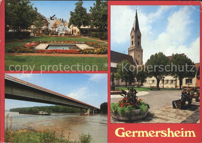 Germersheim Park Rheinbruecke Platz Kirche