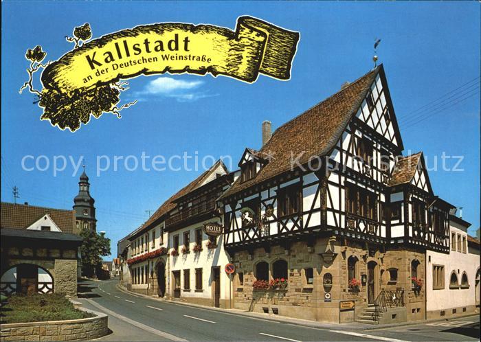 Kallstadt Rheinland-Pfalz Gasthaus Fachwerkhaus Hauptstrasse Deutsche Weinstrass