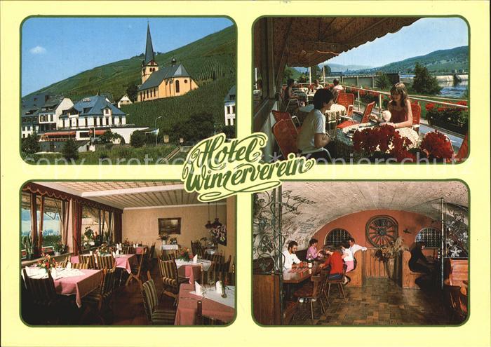 Zeltingen-Rachtig Hotel Winzerverein Bar Restaurant Terrasse Kirche