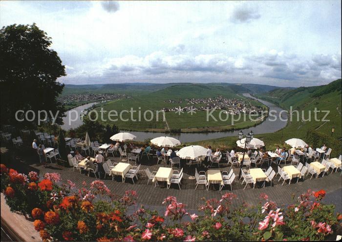 Leiwen Trier-Saarburg Hotel Zummethof Restaurant Gartenterrasse mit Rundblick