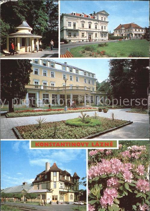 Konstantinovy Lazne Pramen v lazenskem parku Lazensky dum Fucik Prusikuv ustav H