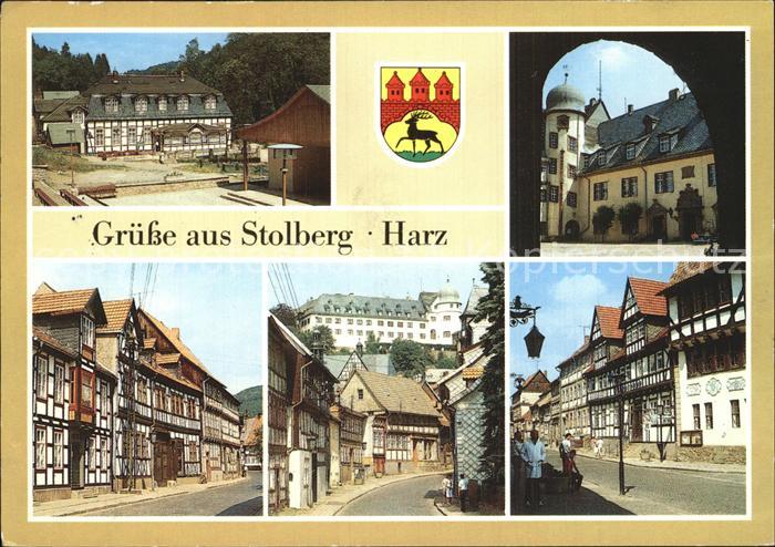 Stolberg Harz Gaststaette Schlosshof Thomas Muentzer Gasse Schloss FDGB Erholung
