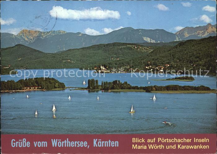 Poertschach Woerthersee Panorama Poertschacher Bucht Maria Woerth Karawanken