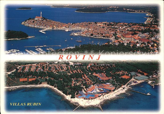 Rovinj Istrien Panorama Villas Rubin Fliegeraufnahme