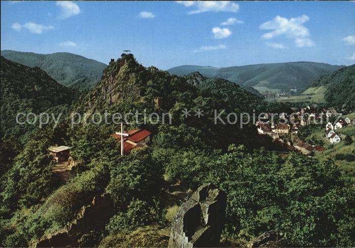 Altenahr Partie am Weissen Kreuz Burgruine Are Ahrtal