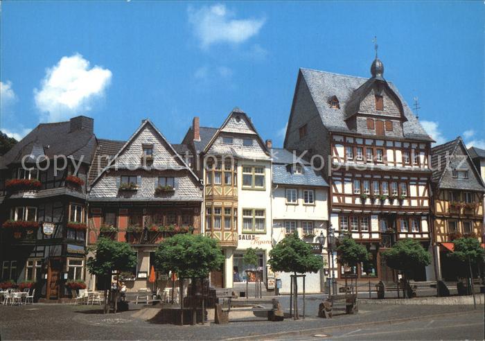 Adenau Ahrweiler Rheinland-Pfalz Marktplatz Hotel Restaurant Fachwerkhaus