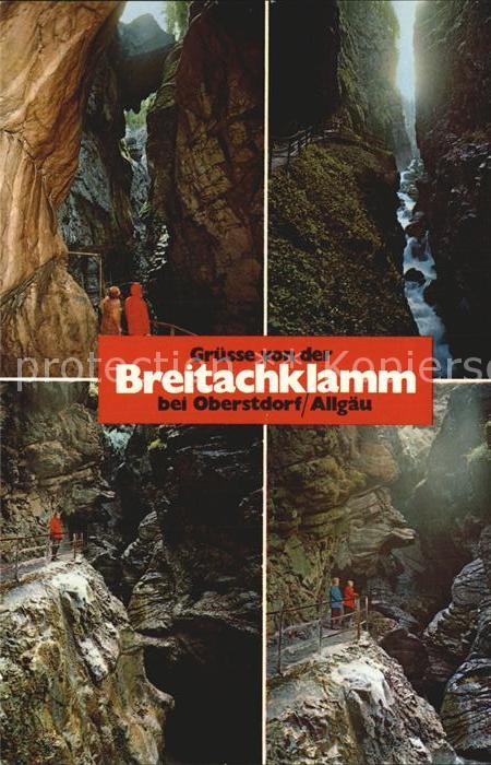 Oberstdorf Natursehenswuerdigkeit Breitachklamm Schlucht Huber Karte Nr 8888