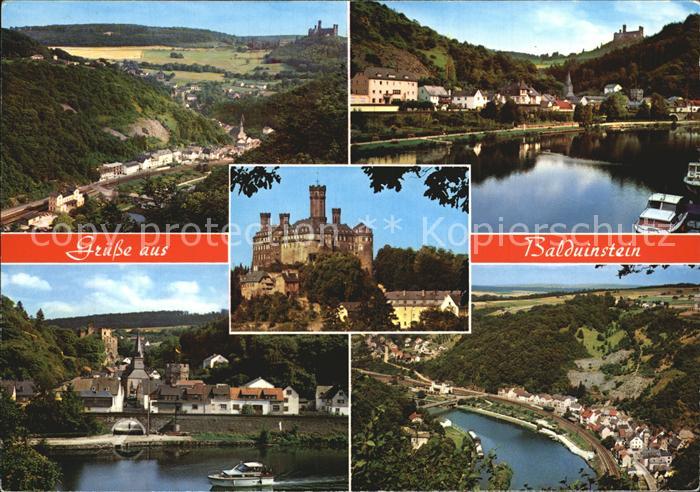 Balduinstein Panorama mit Schloss Schaumburg Lahn