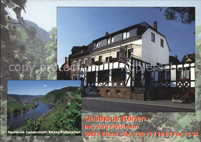 Ellenz Gasthaus Koenen Panorama Moseltal Weinberge
