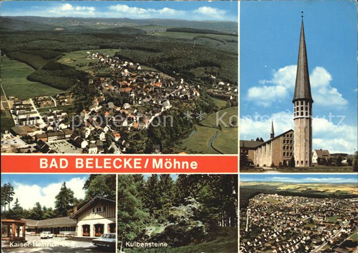 Bad Belecke Kaiser Heinrich Bad Kuelbensteine Kirche Fliegeraufnahme
