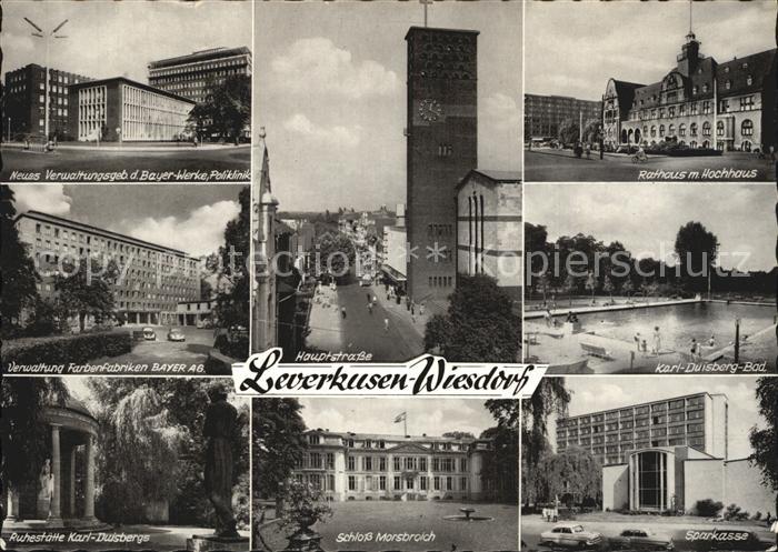 Wiesdorf Leverkusen Poliklinik Bayer AG Ruhestaette Duisberg Schloss Morsbroich