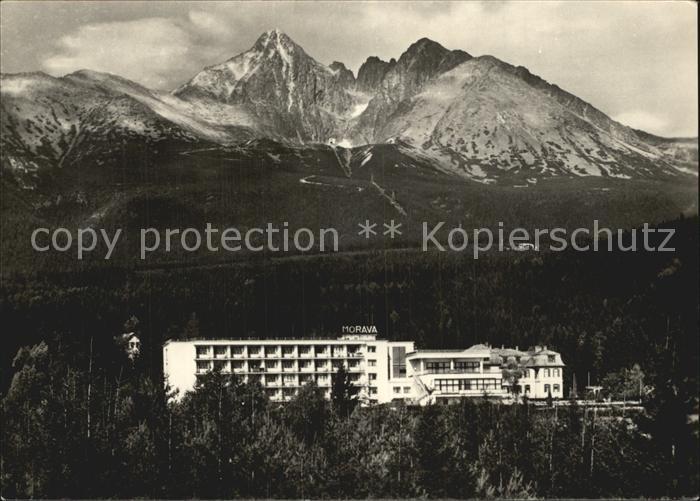 Vysoke Tatry Zotavovna ROH Morava Berghotel Gebirgspanorama Hohe Tatra