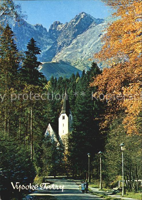 Vysoke Tatry Herbststimmung Hohe Tatra Kirche