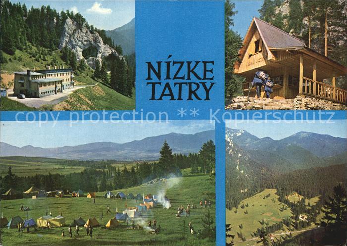 Nizke Tatry Panorama Niedere Tatra Berghotel Campingplatz Waldhuette