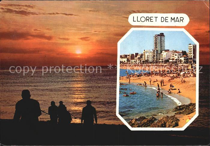Lloret de Mar Strand Sonnenuntergang am Meer