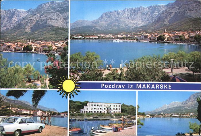 Makarska Dalmatien Teilansichten Kuestenstadt Gebirge