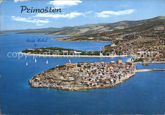Primosten Halbinsel Fliegeraufnahme