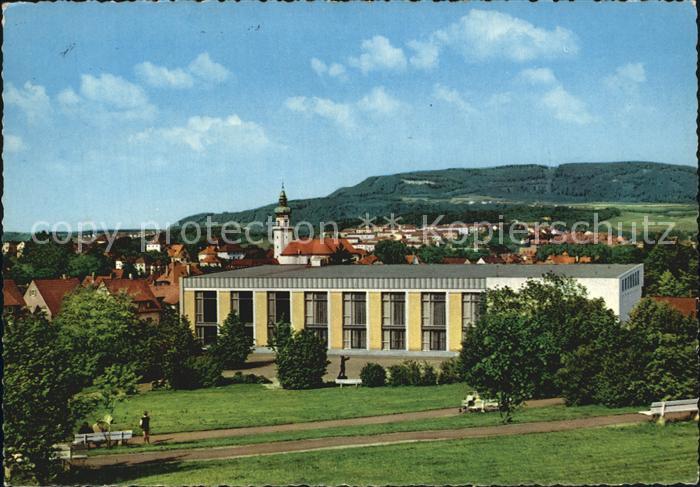 Aalen Stadthalle mit Blick zum Braunenberg