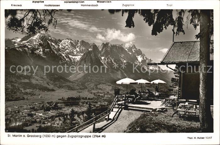St Martin Grasberg Bergwirtschaft gegen Zugspitze