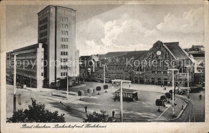 Bad Aachen Bahnhof mit Hochhaus