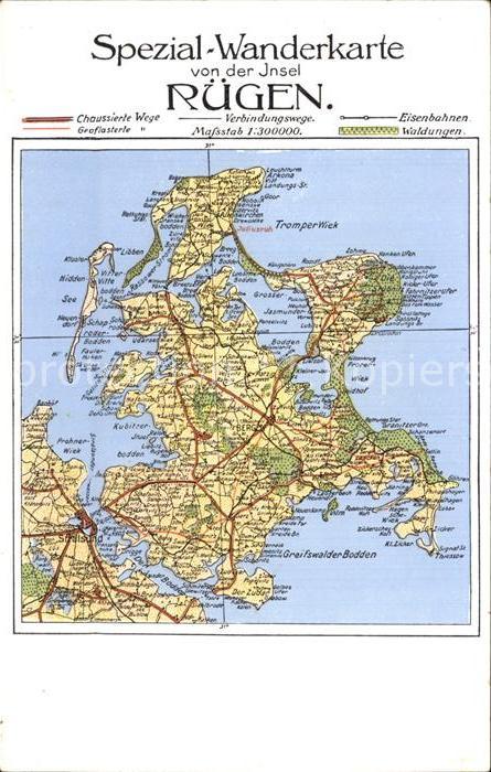 Insel Ruegen Wanderkarte