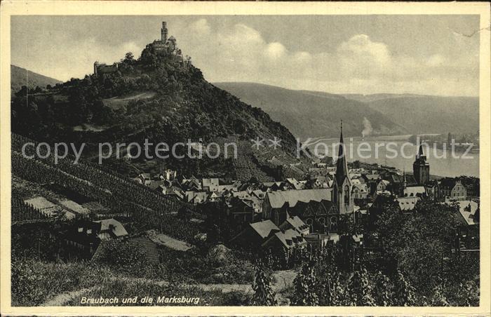Braubach Rhein mit Marksburg