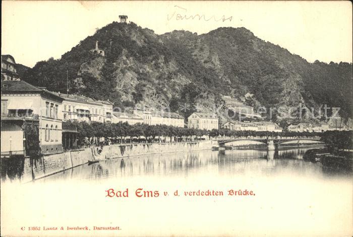 Bad Ems Blick von der verdeckten Bruecke